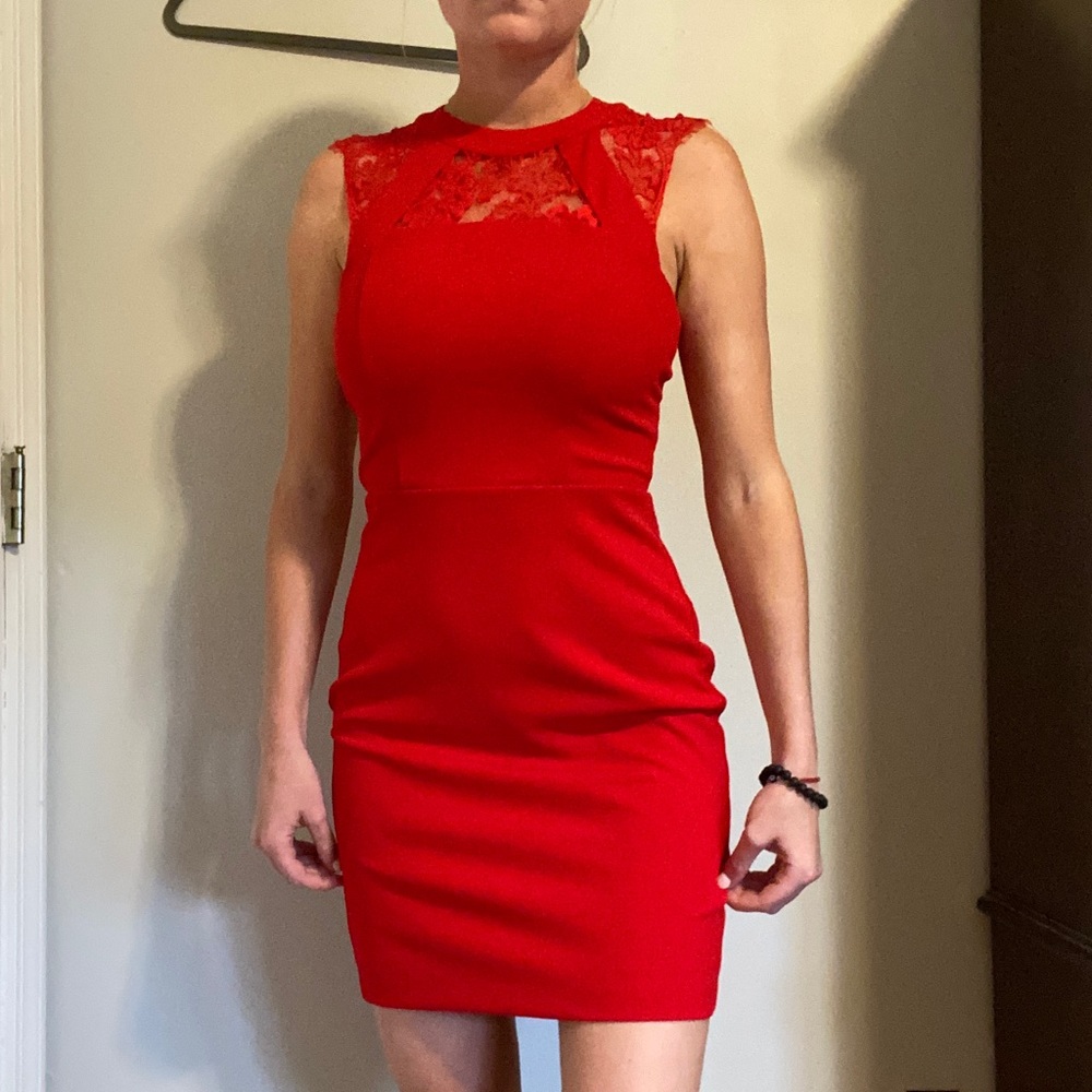 Lacy red dress